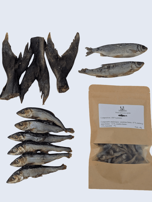 Une sélection de friandises 100% poisson, riches en oméga-3 et parfaites pour la peau et le pelage de votre chien. Saveurs marines garanties !