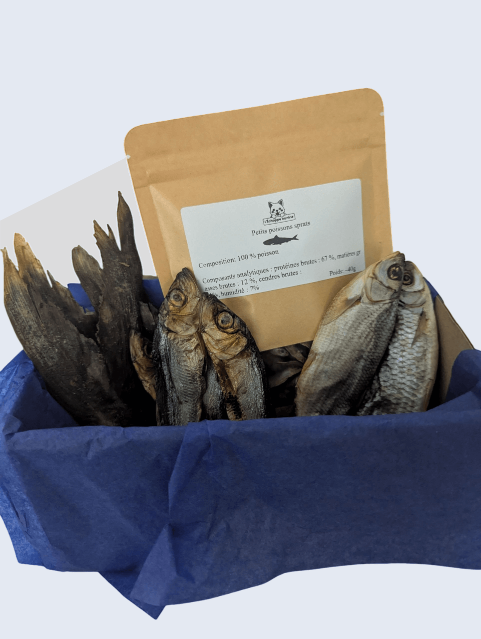 Une sélection de friandises 100% poisson, riches en oméga-3 et parfaites pour la peau et le pelage de votre chien. Saveurs marines garanties !