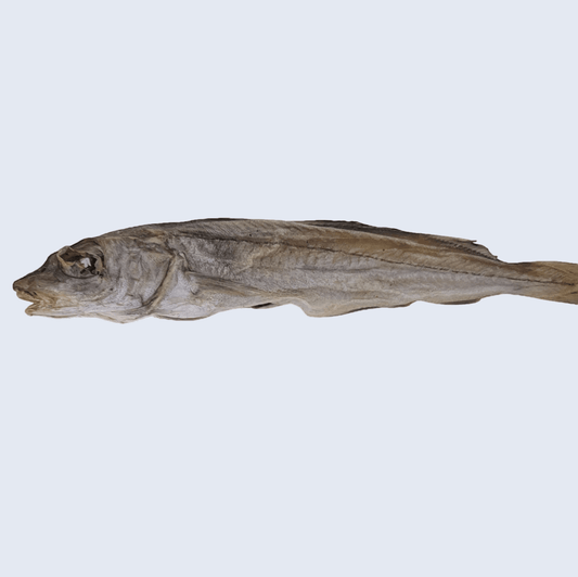 Un poisson entier séché à mâcher, riche en nutriments essentiels et parfait pour la mastication.