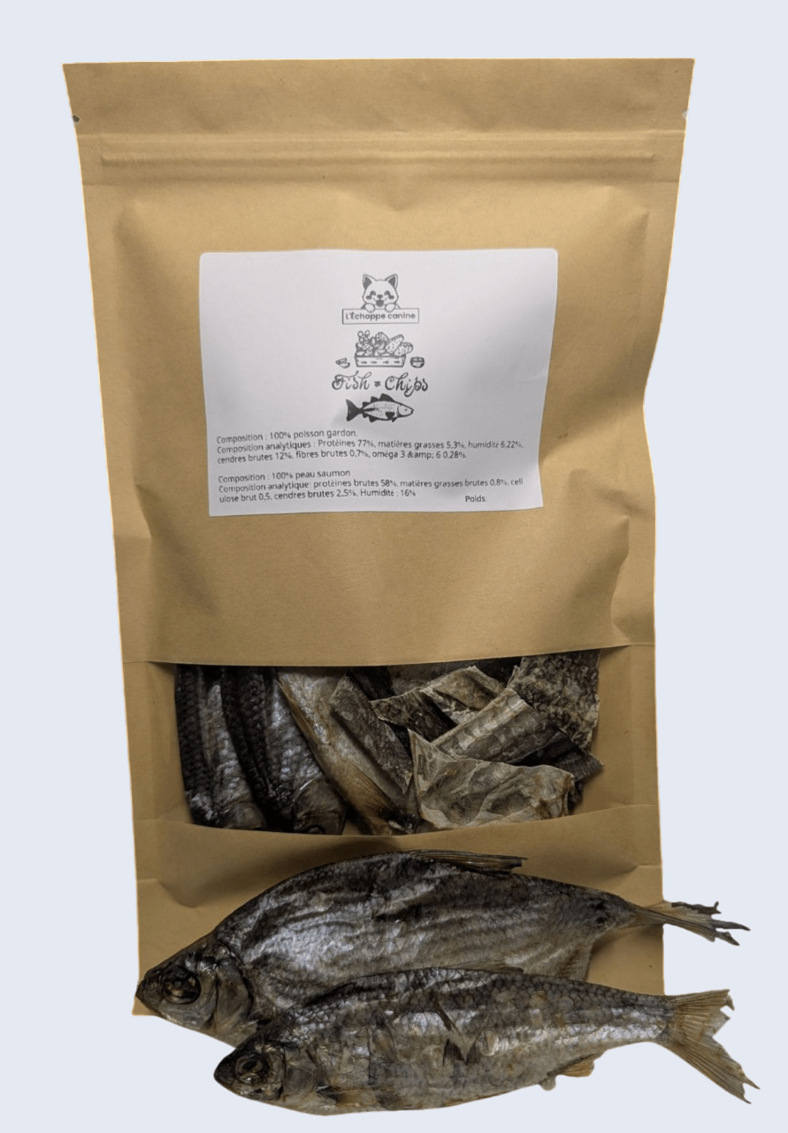 Fish & "Chips" pour chien – Snack naturel au poisson